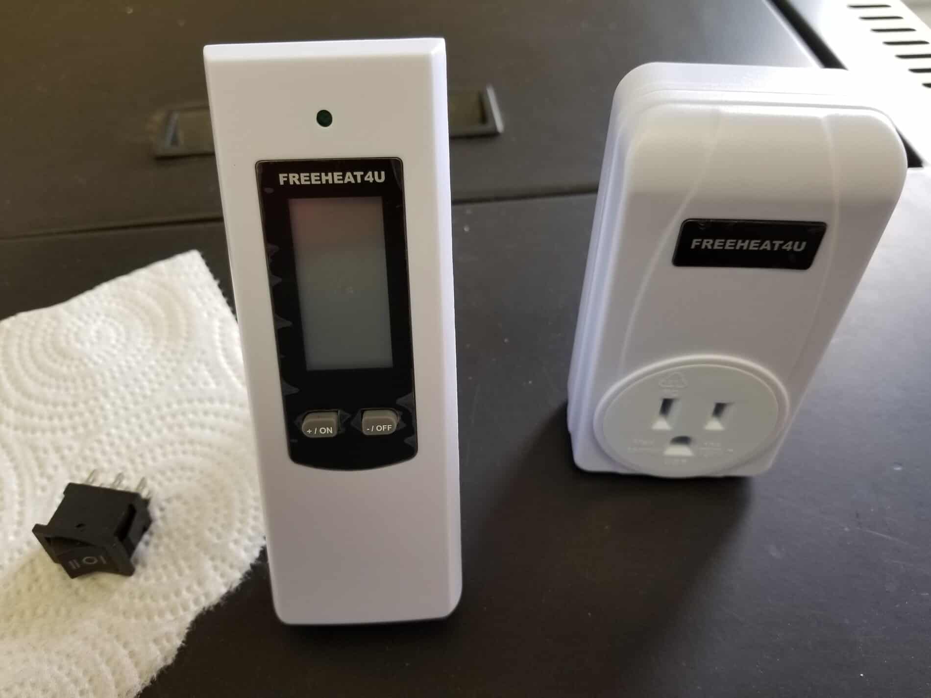 line volt thermostat with remote and on off on switch